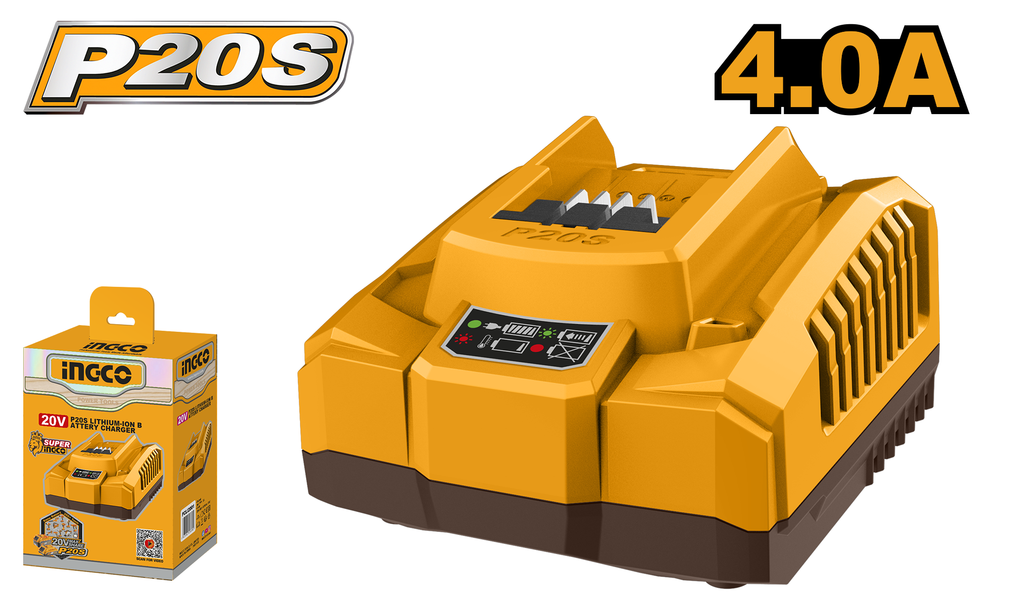 INGCO 20V FAST CHARGER 4AH