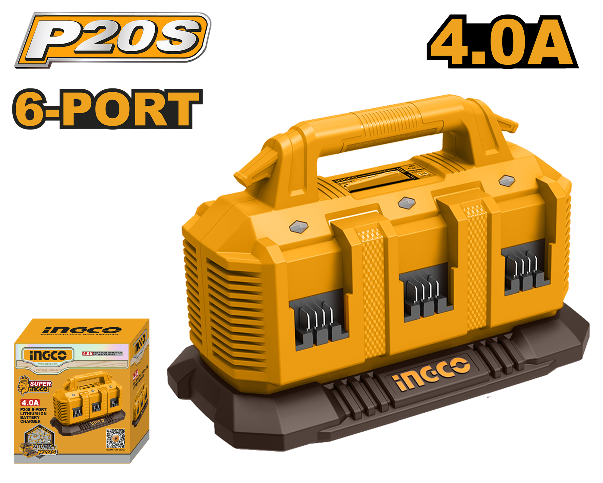 INGCO 20V 6 PORT CHARGER