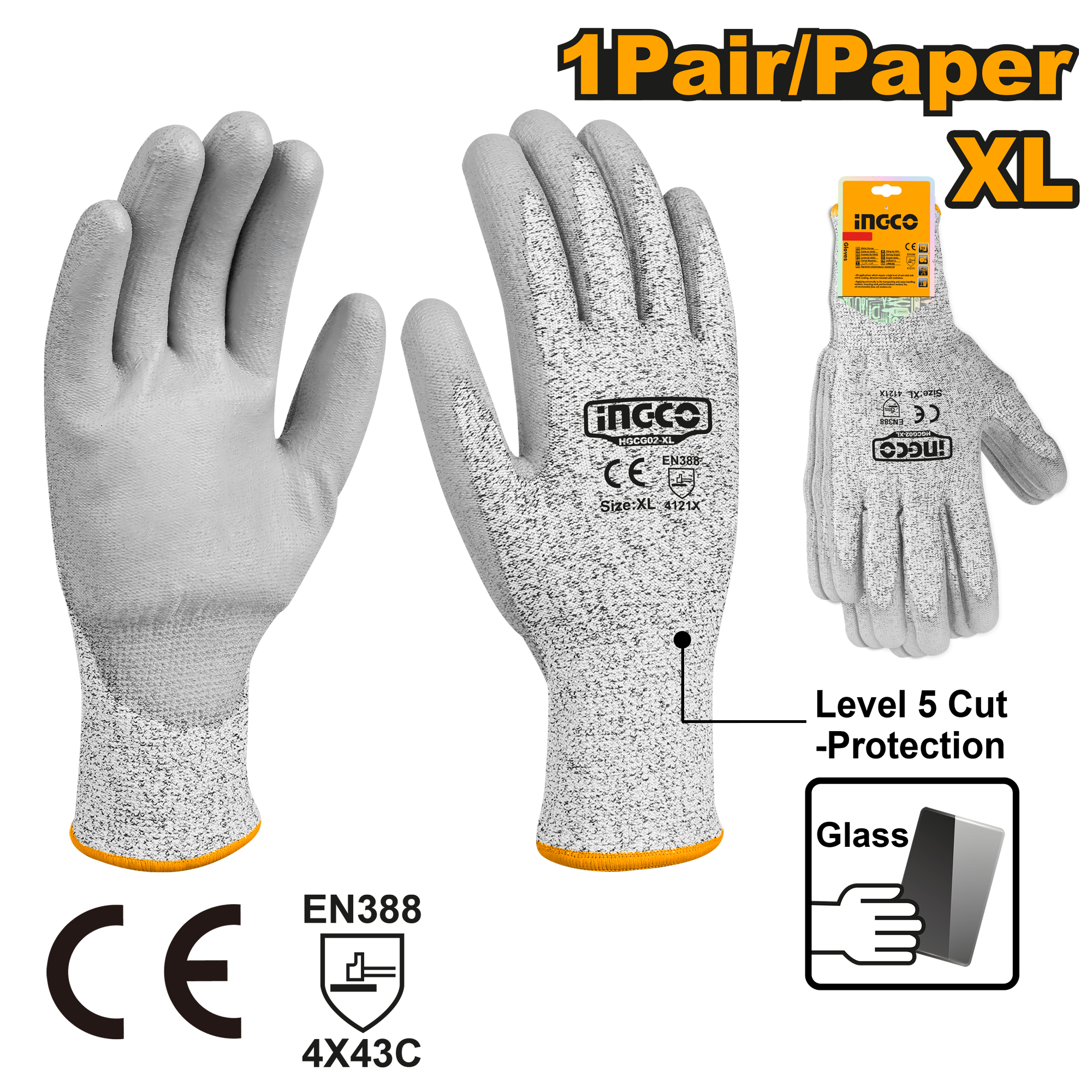 INGCO GLOVE CUT RESISTANCE XL