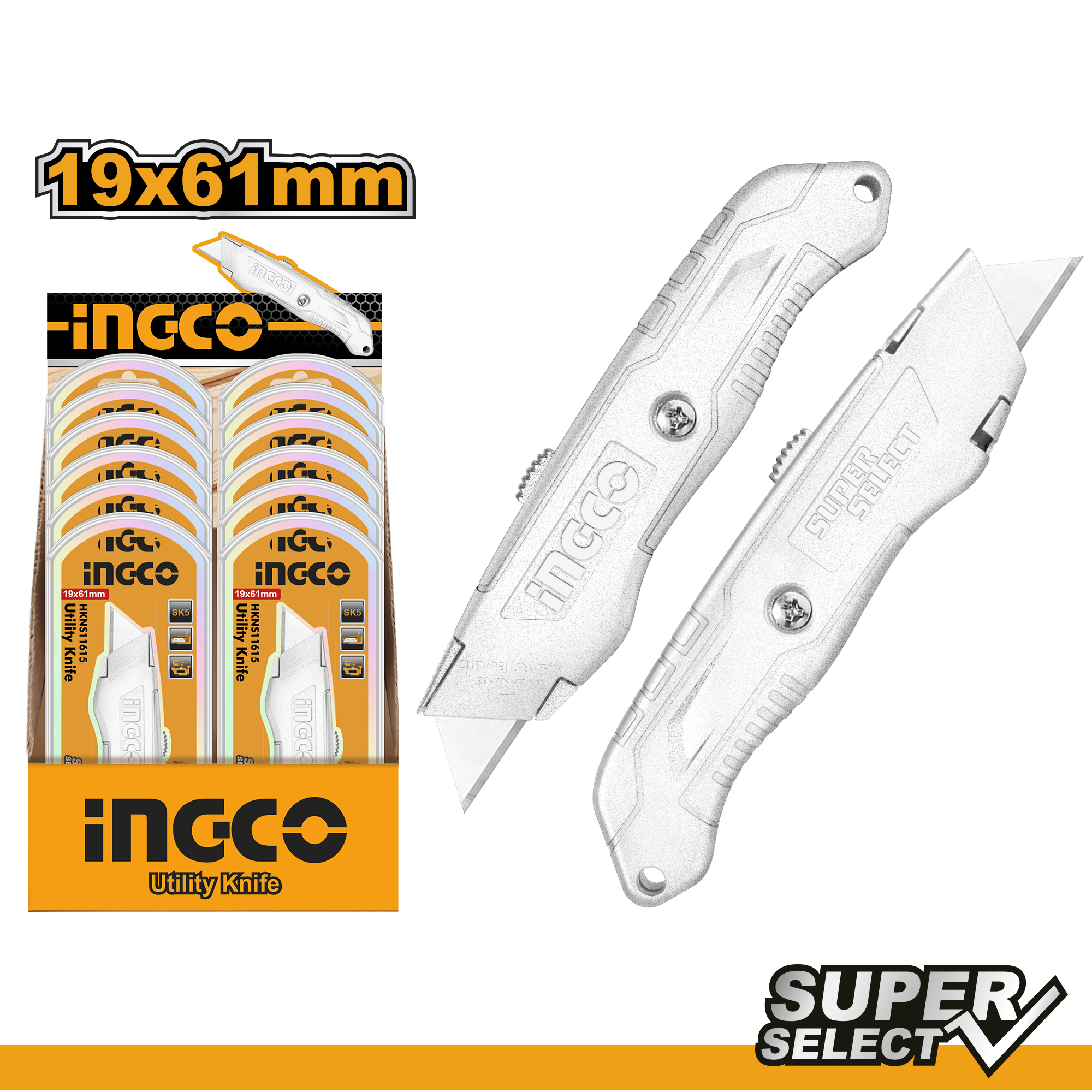 INGCO RETRACTABLE UTILITY KNIFE