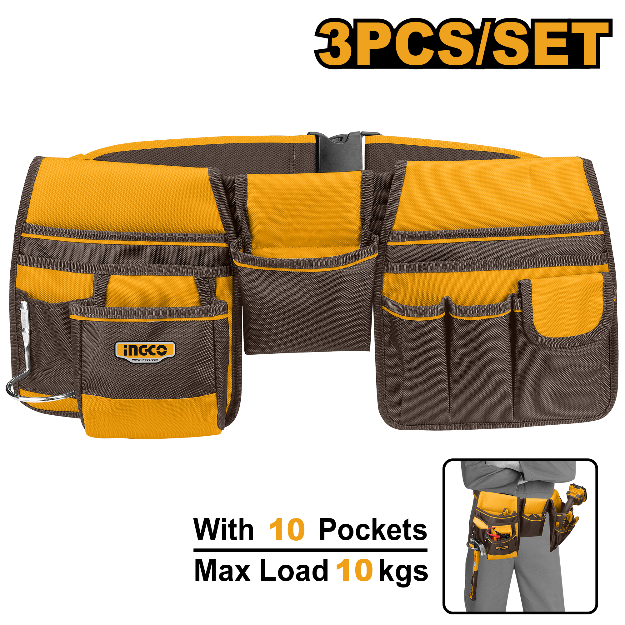 INGCO TOOL POUCH/BELT 2P