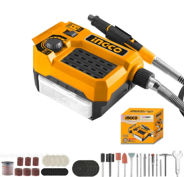 Ingco Cordless Die Grinder 20V With 40-Piece Accessory Set