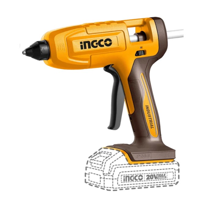 Ingco Cordless Glue Gun 20V With 3 Glue Sticks (Tool Only)