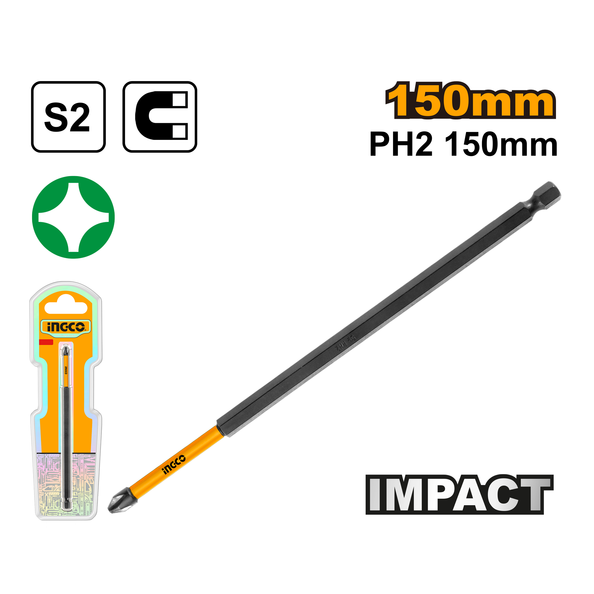 INGCO S/D BIT IMPACT PH2 150MM