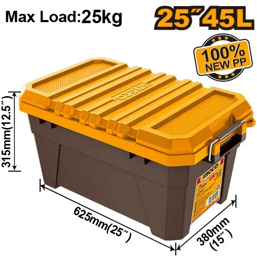 INGCO 25" PLASTIC TOOL BOX 45L