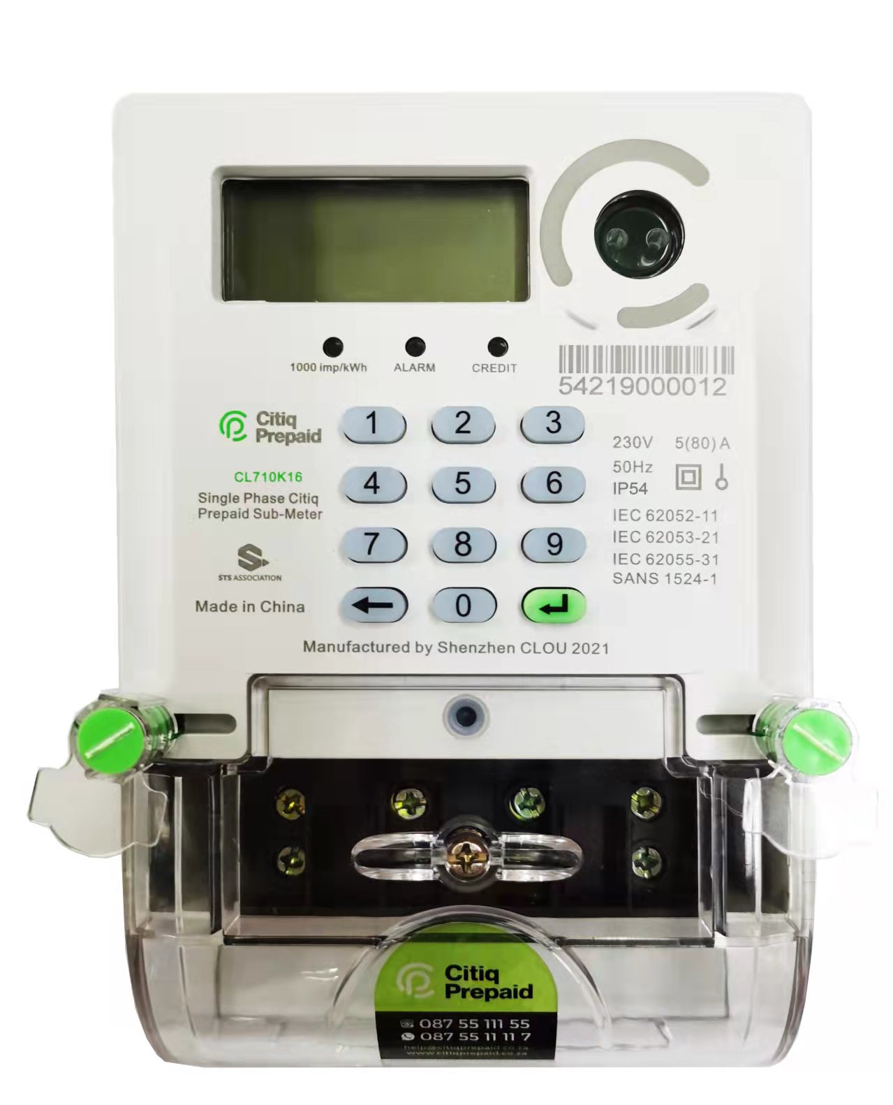 CITIQ PREPAID SINGLE-PHASE ELECTRICITY SUB-METER
